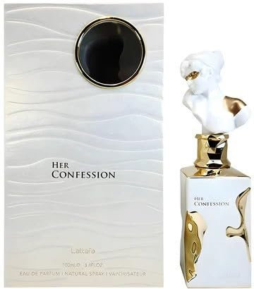 Lattafa Her Confession for Women Eau de Parfum Spray, 3.4 Ounce / 100 Ml