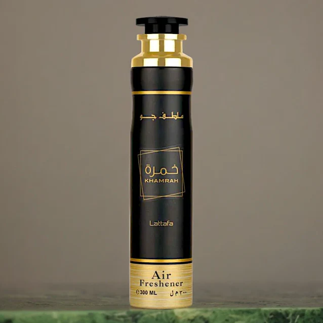 Khamrah Air Freshener 300mL By Lattafa Perfumes Spray Home Arabian Fragrance, 10.14 Ounce (Pack of 1), Black
