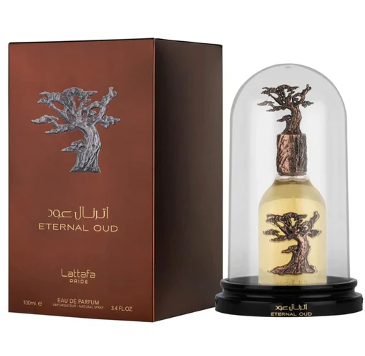 Lattafa Perfumes Eternal Oud EDP - 100ml(3.4 oz) Unisex | Grapefruit, Plum, Orchid, Heliotrope, Vanilla, Amber, Oud, Benzoin, Tonka Bean, Labdanum, 3.4 Fl Oz (Pack of 1)
