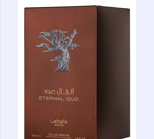 Lattafa Perfumes Eternal Oud EDP - 100ml(3.4 oz) Unisex | Grapefruit, Plum, Orchid, Heliotrope, Vanilla, Amber, Oud, Benzoin, Tonka Bean, Labdanum, 3.4 Fl Oz (Pack of 1)
